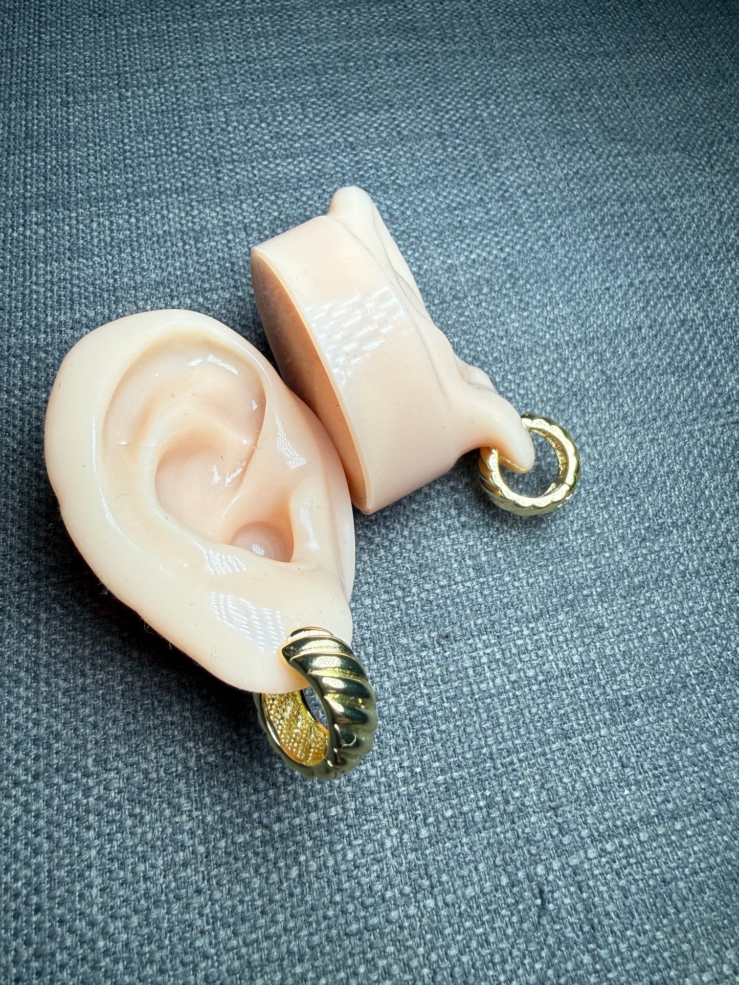Twisted Gold Hoop Earrings