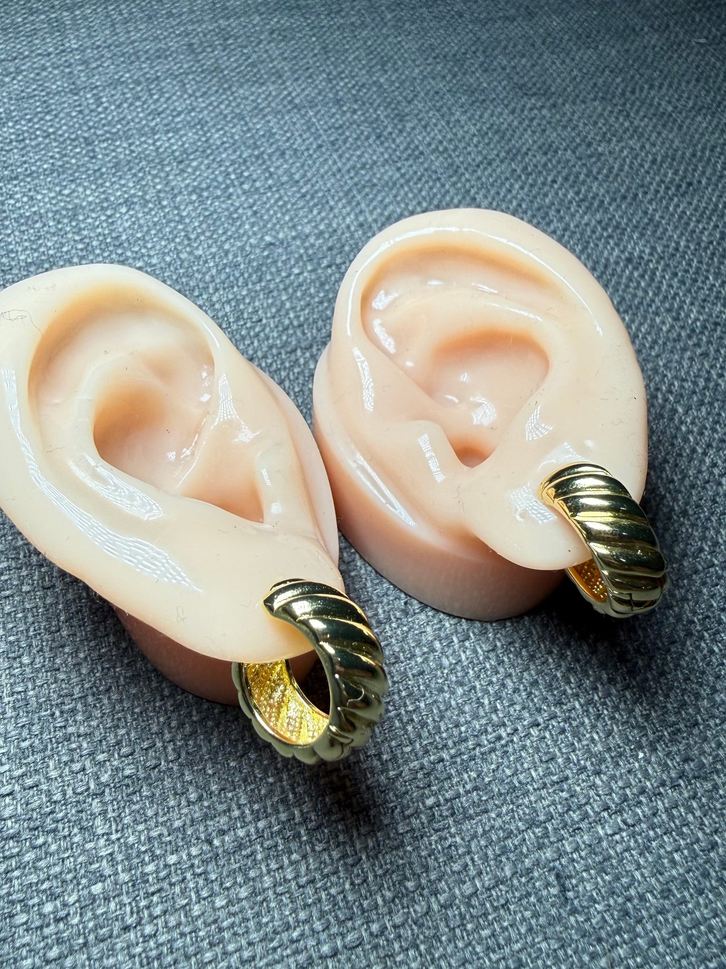 Twisted Gold Hoop Earrings