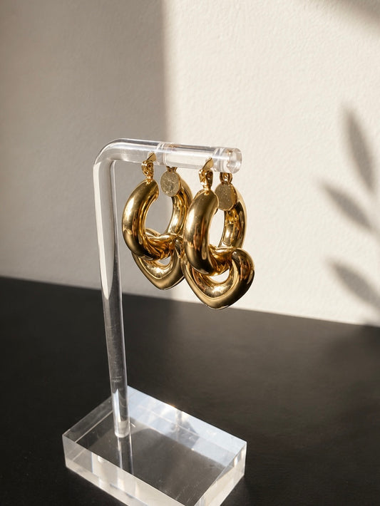 2-in-1 Heart Hoop Earrings