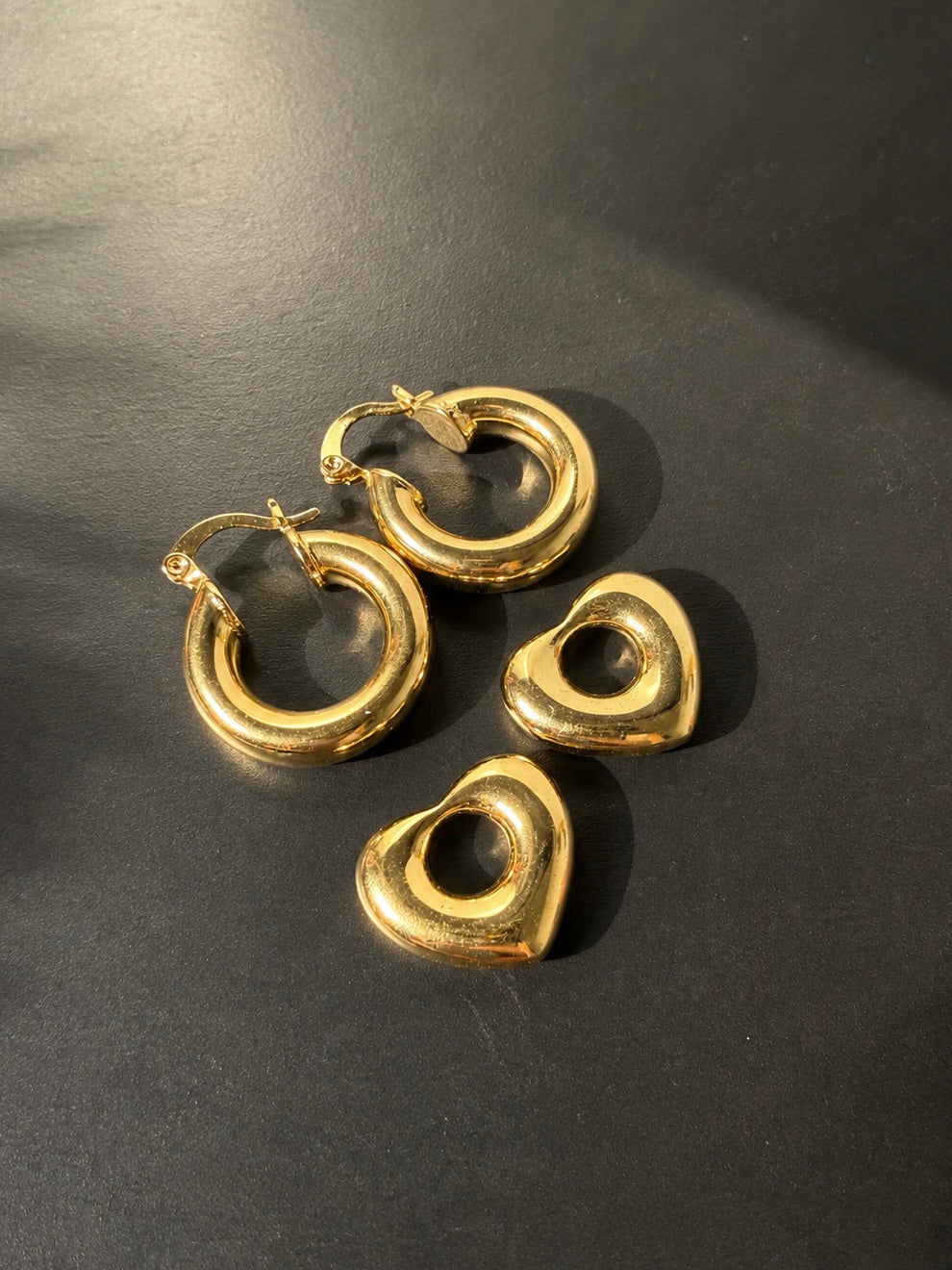 2-in-1 Heart Hoop Earrings