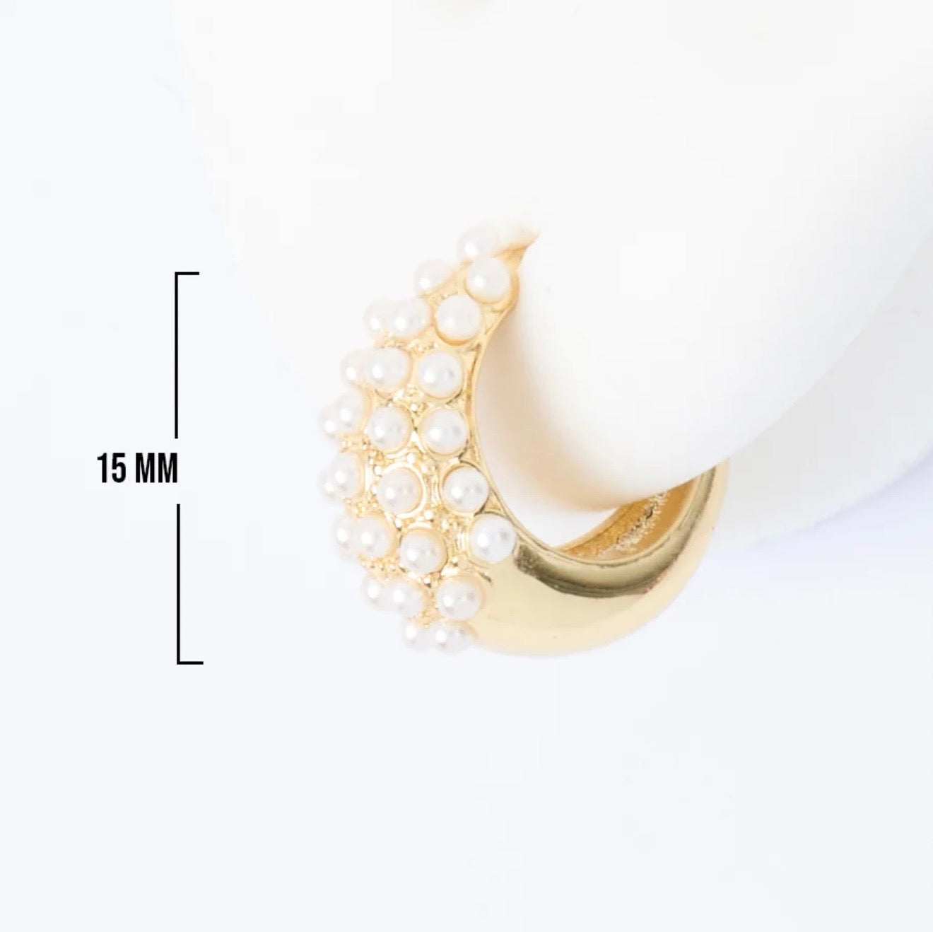 Pearl Glow Hoop Earrings