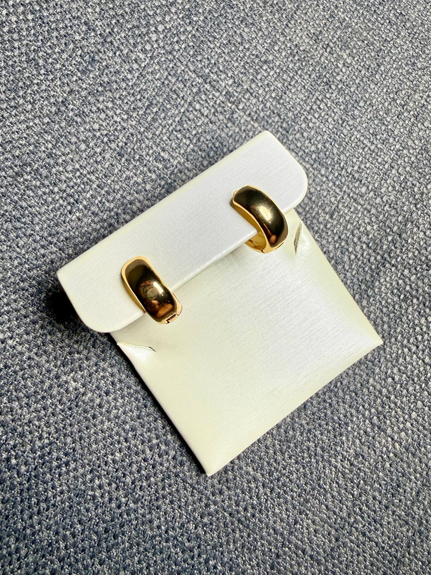 Classic Gold Huggie Hoops Earrings