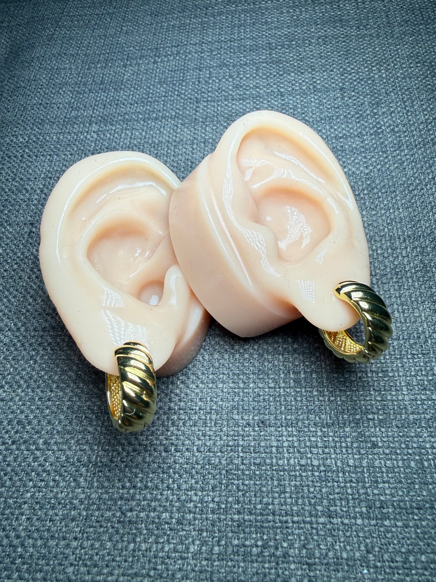 Twisted Gold Hoop Earrings