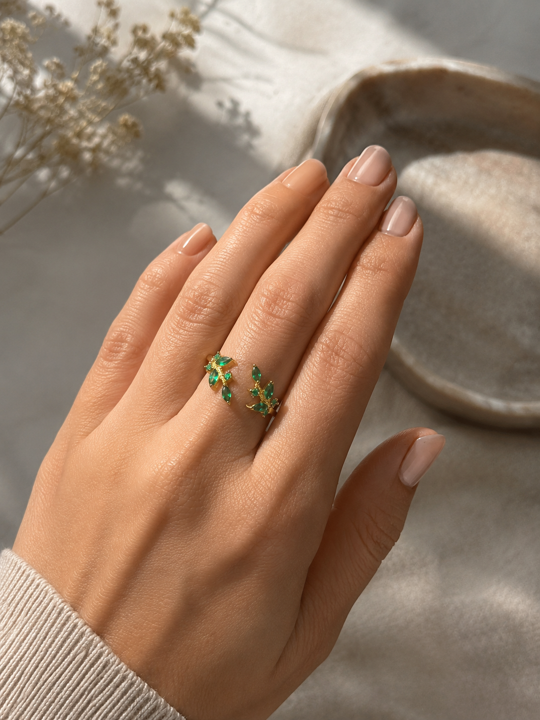 Emerald Vine Ring