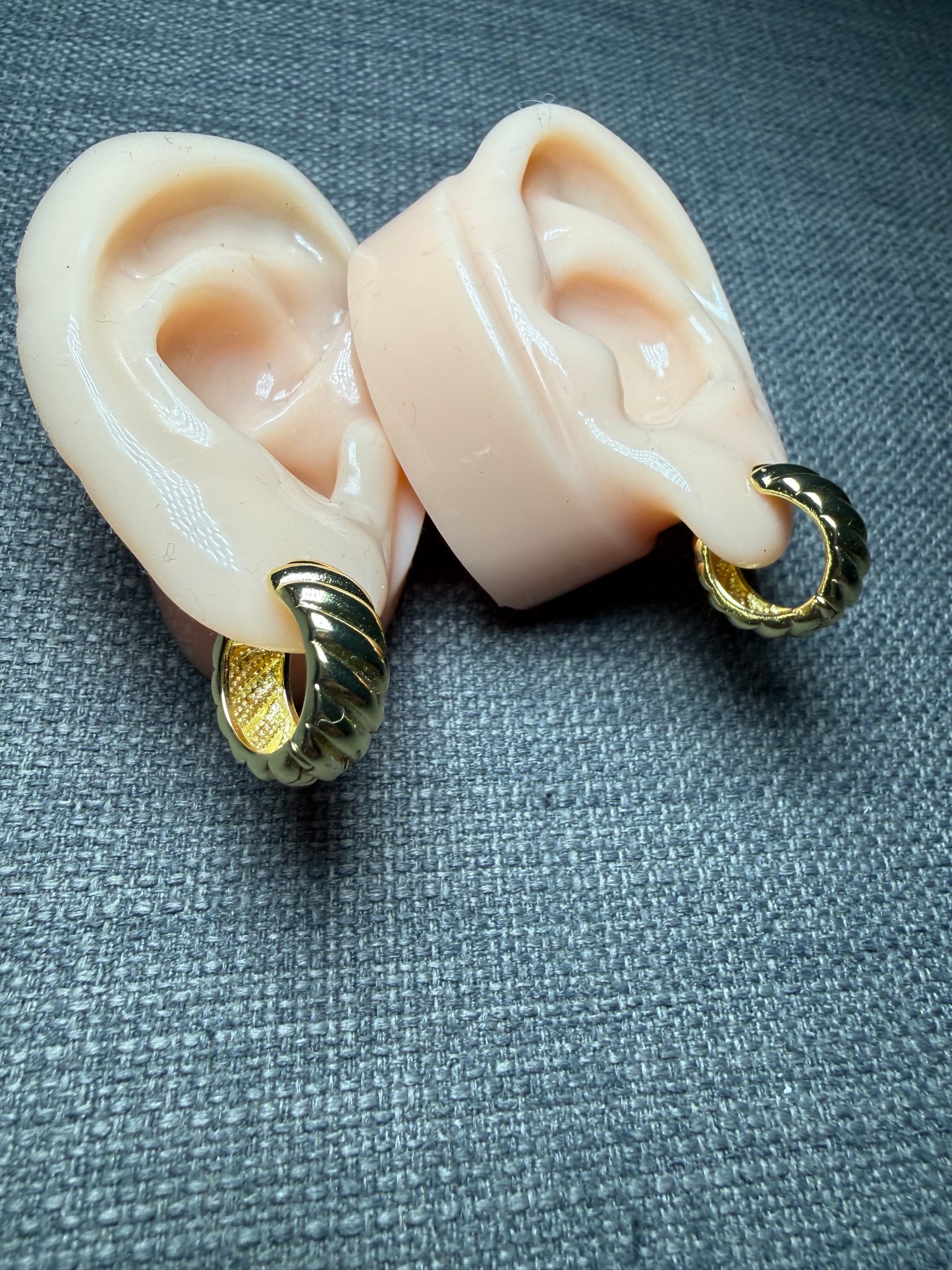 Twisted Gold Hoop Earrings